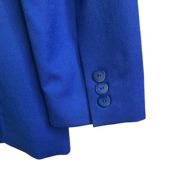 Pendleton Blazer Jacket Womens Sz 10 Bright Blue 100% Wool Single Button - Picture 7 of 8